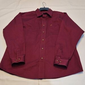 Ariat Men's Burgundy Casual Button-Down Shirt